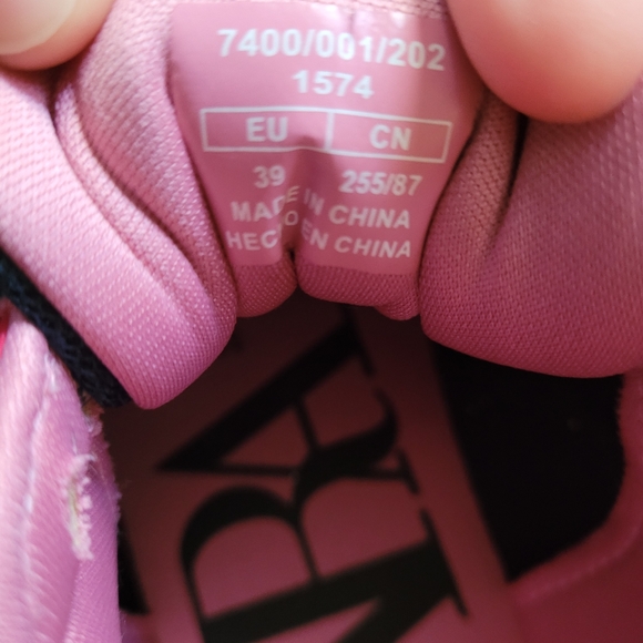 Zara Contrast Trf Sneakers Pink and Dark Blue Accents - Picture 11 of 11